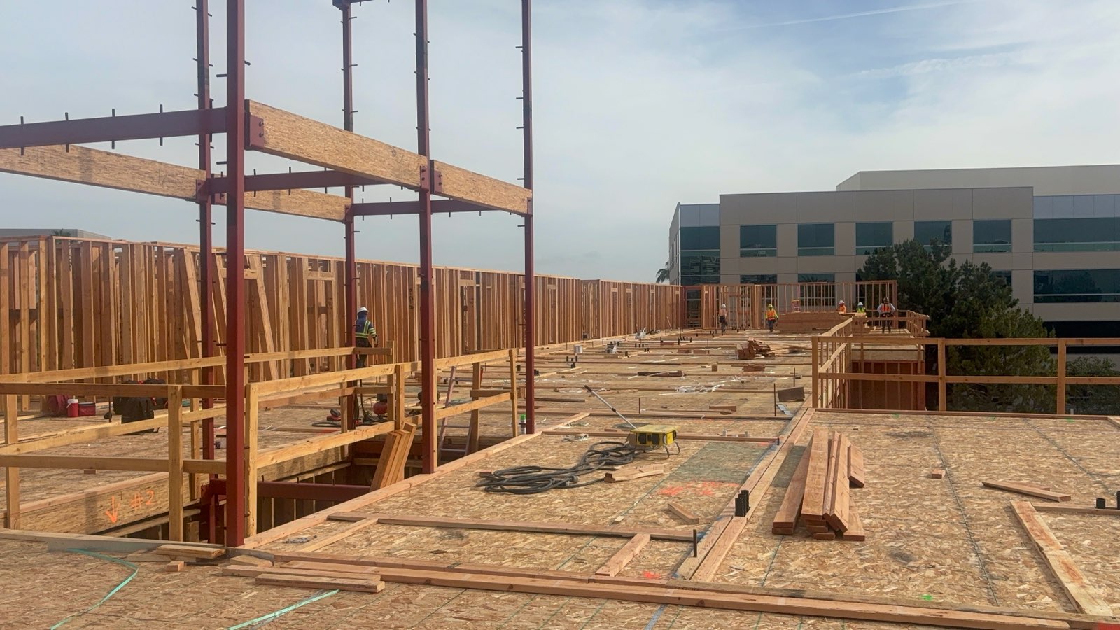 home 2 Irvine framing image 2nd floor